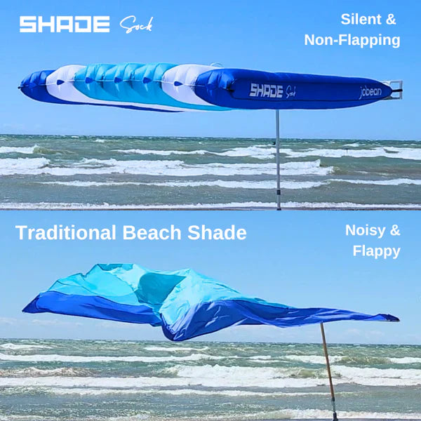 ShadeSock - Wind-Inflating, Silent Beach Shade Introducing, The Revolutionary ShadeSock!
