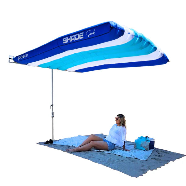 ShadeSock - Wind-Inflating, Silent Beach Shade Introducing, The Revolutionary ShadeSock!